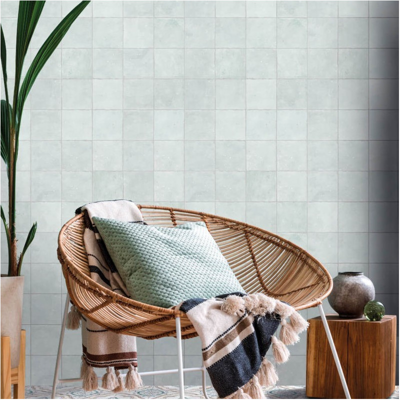 Zellige - carrelage MIA GREEN 15x15 cm effet carreaux ciment