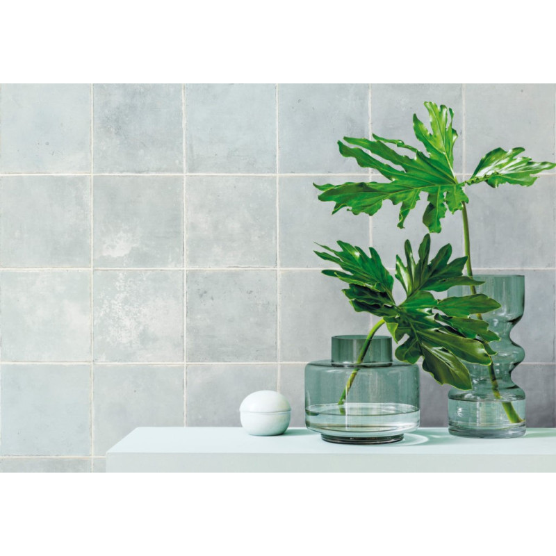 Zellige - carrelage MIA GREEN 15x15 cm effet carreaux ciment