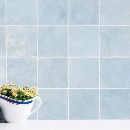 Zellige - carrelage MARINA BLUE 15x15 cm effet carreaux ciment