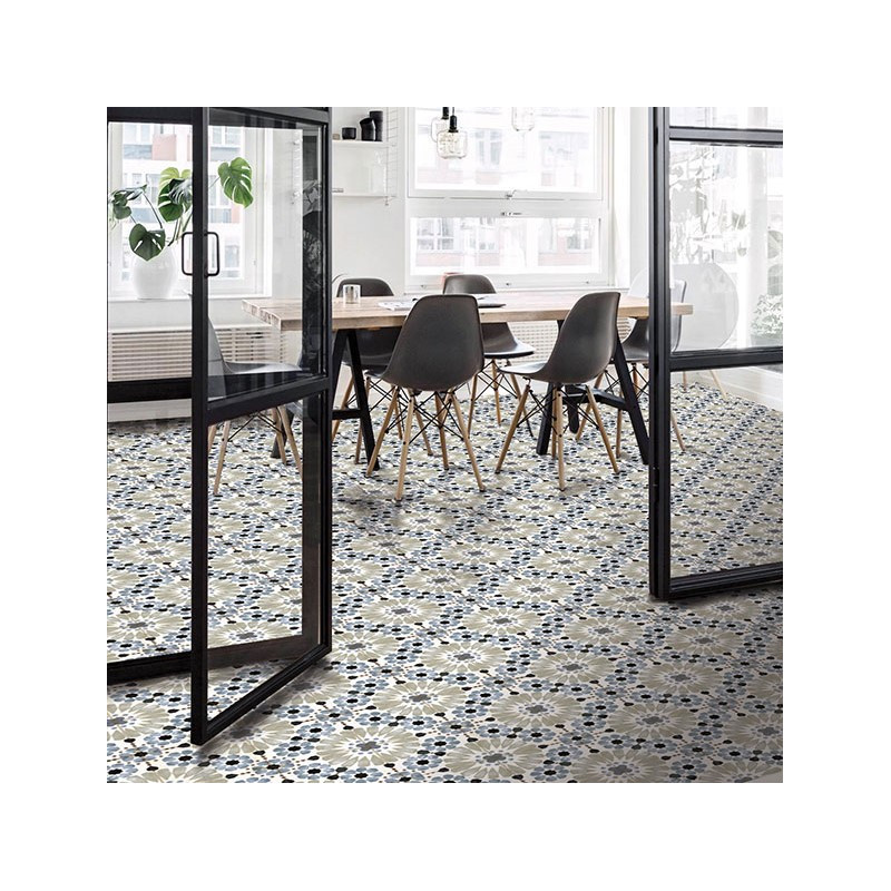 Carreaux ciment - Carrelage MINA 20x20 cm effet carreau ciment vieilli