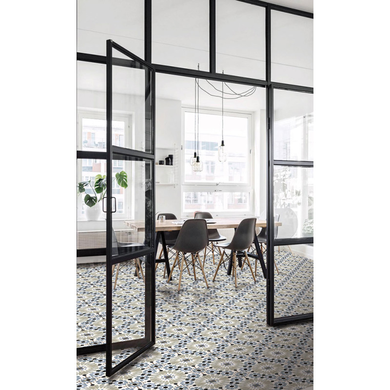 Carreaux ciment - Carrelage MINA 20x20 cm effet carreau ciment vieilli