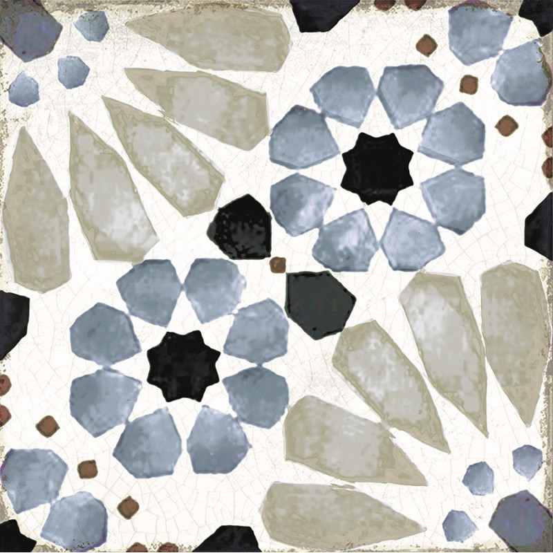 Echantillon - echantillon Carrelage MINA 20x20 cm effet carreau ciment vieilli