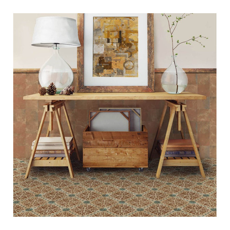 Carreaux ciment - Carrelage GRETA 11.5x11.5 cm effet carreaux ciment