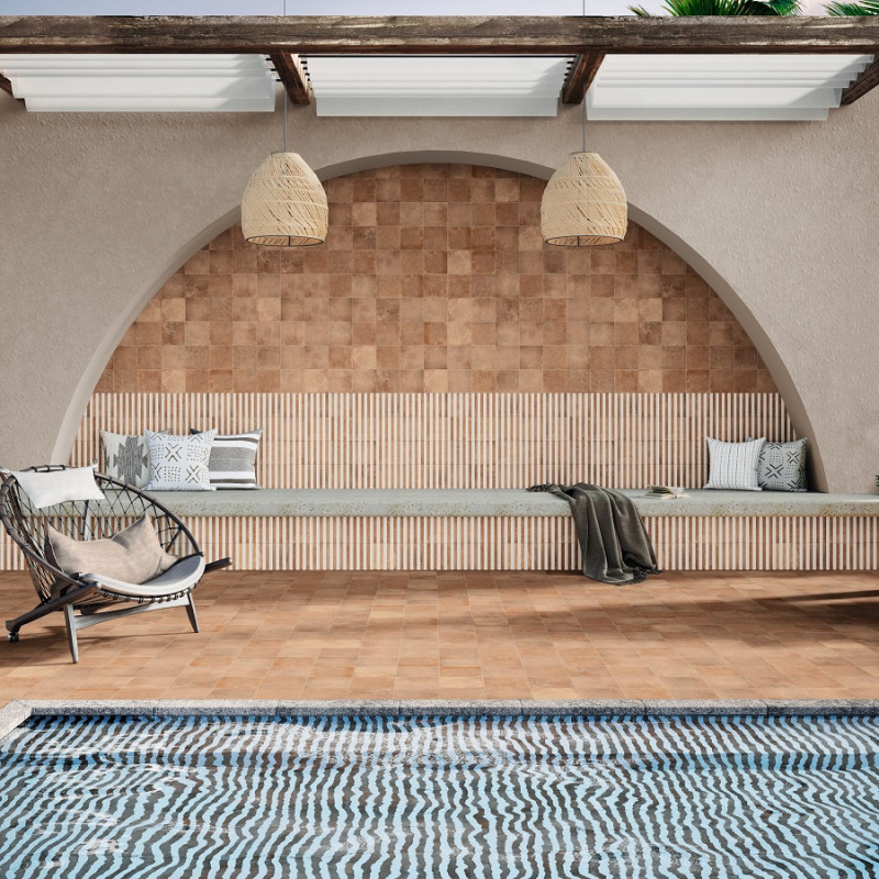 Terre cuite - carrelage CLEO 20x20 cm effet terre cuite