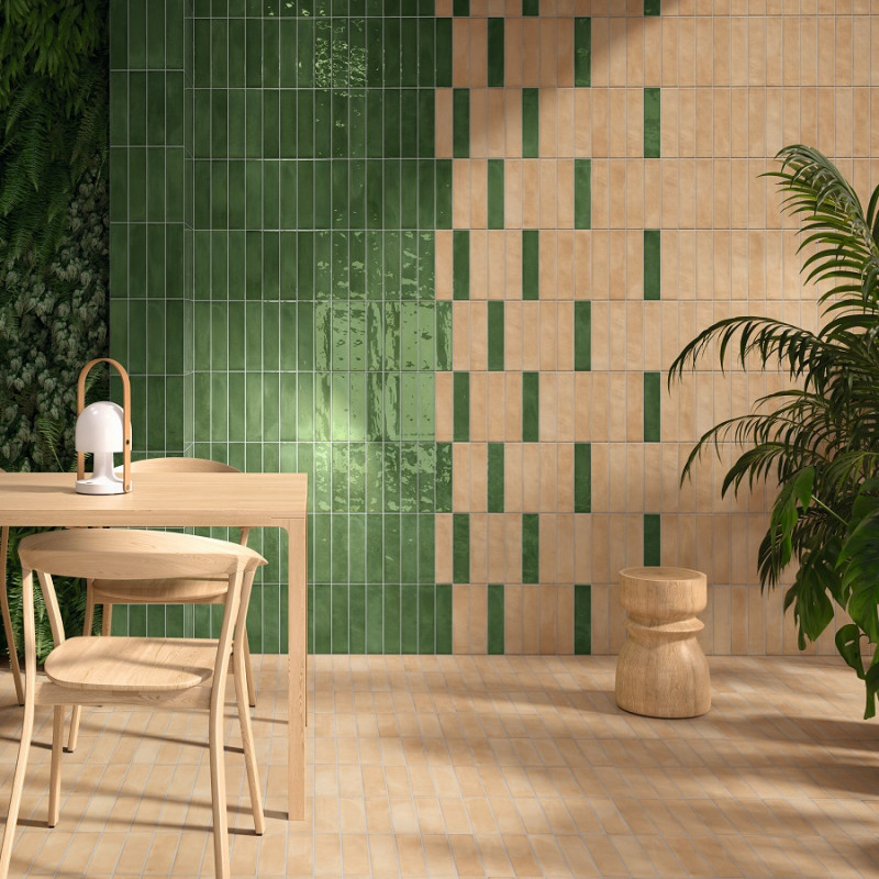 Zellige - carrelage STRAW 6x24.6 cm effet zellige terre cuite