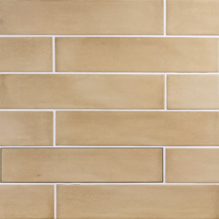 Echantillon - echantillon carrelage STRAW 6x24.6 cm effet zellige terre cuite