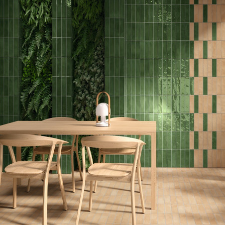 Zellige - carrelage effet zellige GREEN 6x24.6 cm