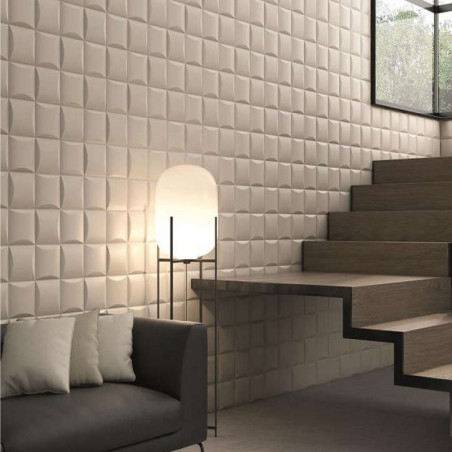 Carrelage 3D relief - carrelage 3D crema mat 15x15 cm