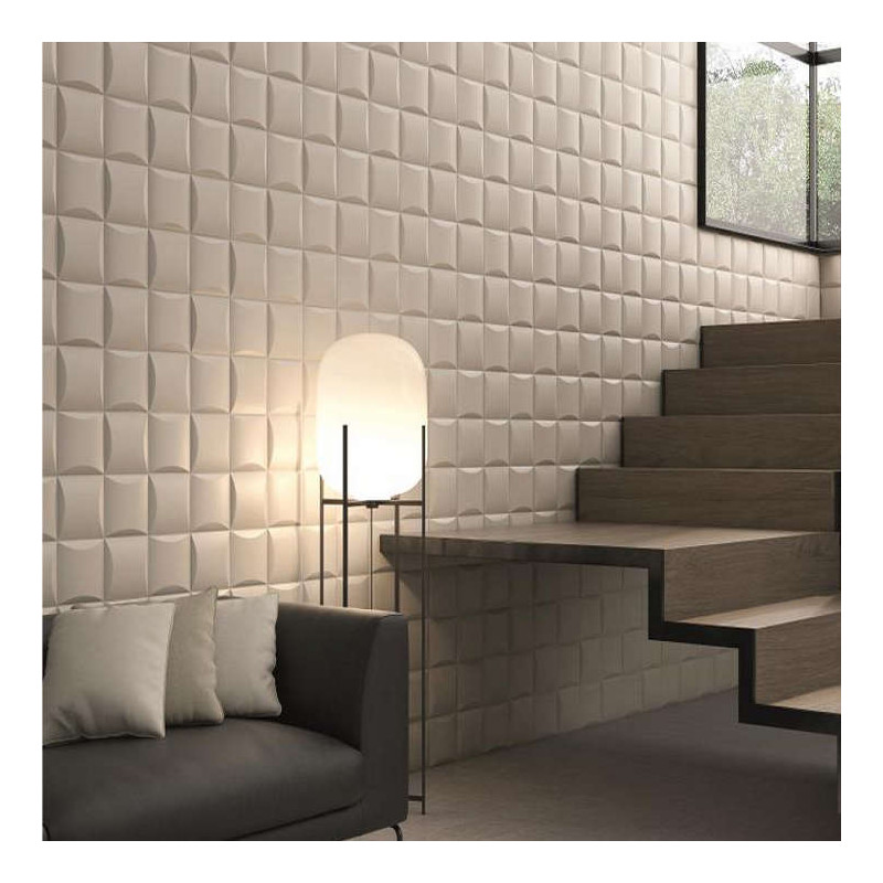 Carrelage 3D relief - carrelage 3D crema mat 15x15 cm