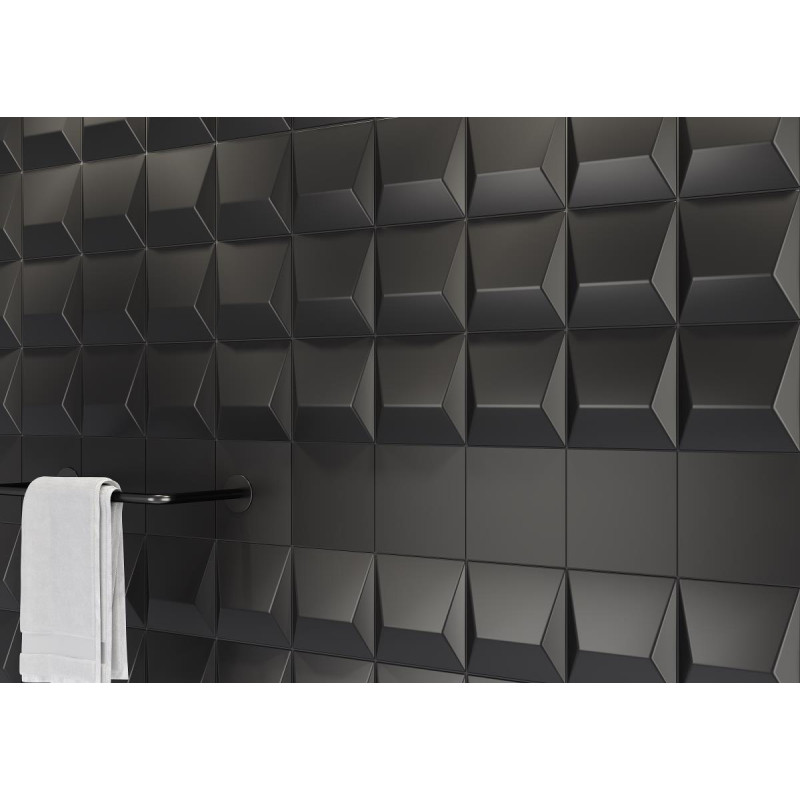 Carrelage déco - carrelage negro mat lisse 15x15 cm