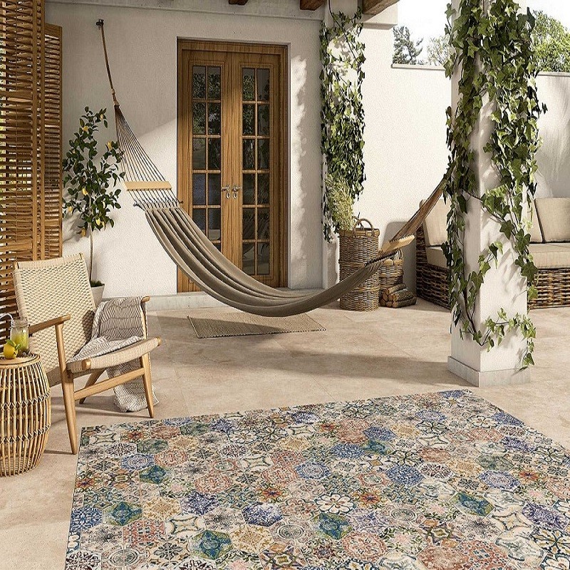 Carreaux ciment - Carrelage mix santacruz 15x15 cm effet carreaux ciment vieilli