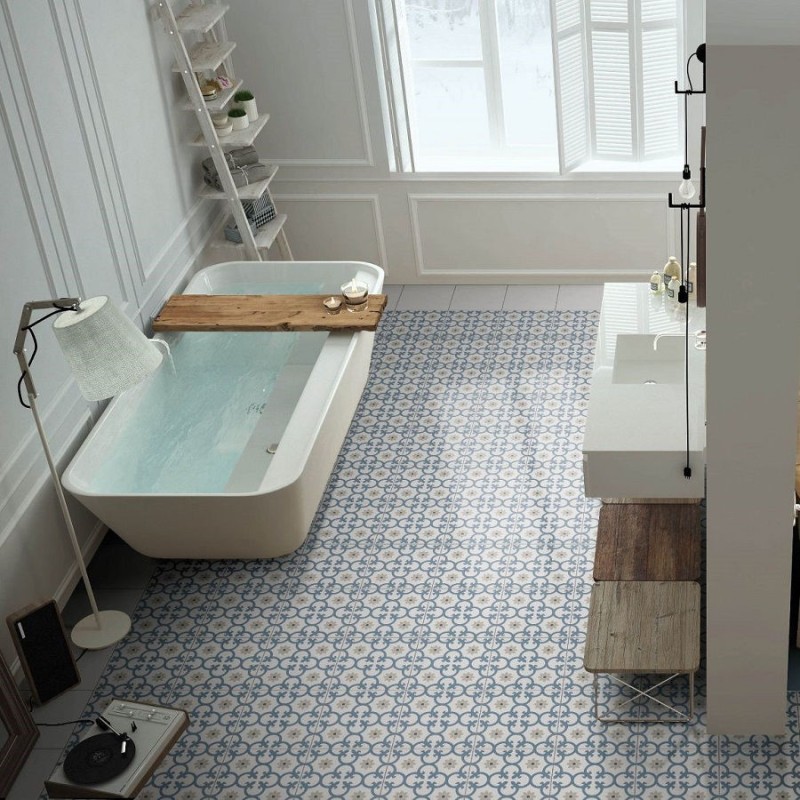 Carreaux ciment - carrelage dalia niagara 25x25 cm effet carreaux ciment