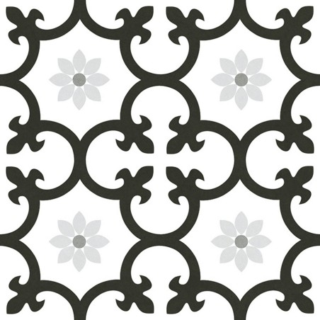 Echantillon - echantillon carrelage dalia black 25x25 cm effet carreaux ciment