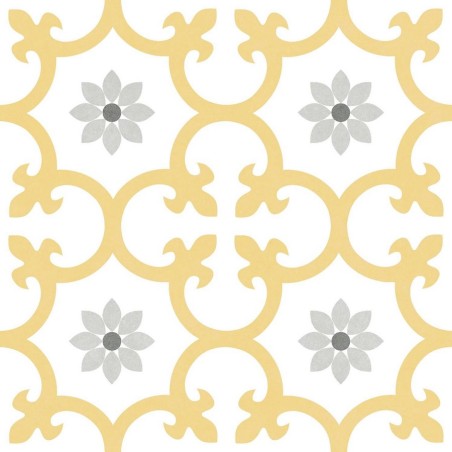 Carreaux ciment - carrelage dalia dandelion 25x25 cm effet carreaux ciment