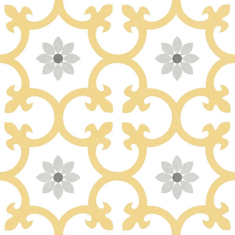 Carreaux ciment - carrelage dalia dandelion 25x25 cm effet carreaux ciment