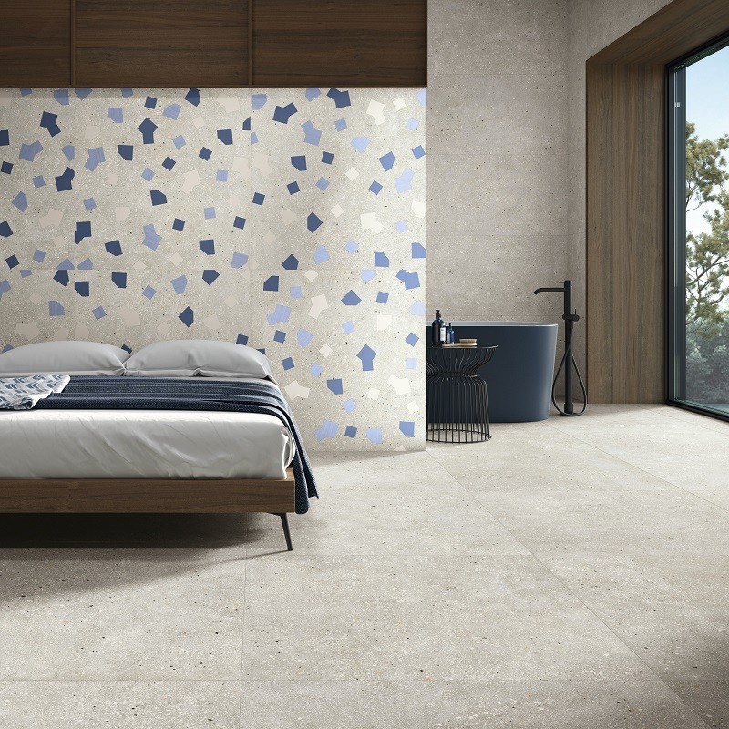 Effet béton - carrelage effet béton AMA GRIGIO 90x90 cm rectifié