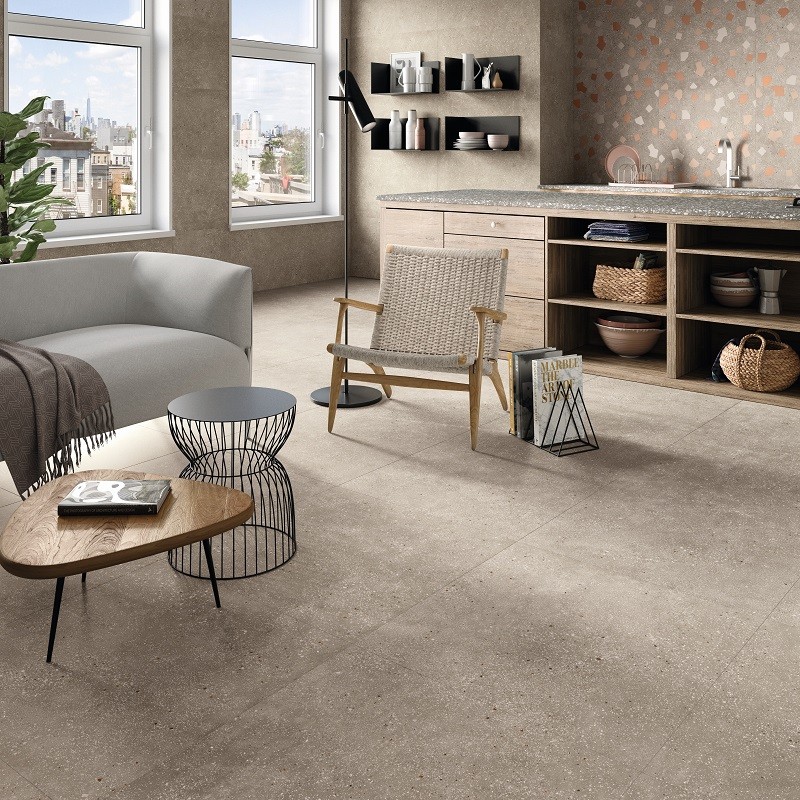 Effet béton - carrelage effet béton AMA TORTORA 90x90 cm rectifié