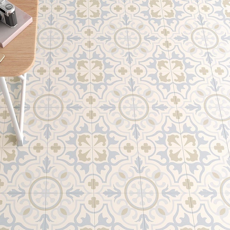 Carreaux ciment - carrelage effet carreaux ciment 20x20 cm azzurro