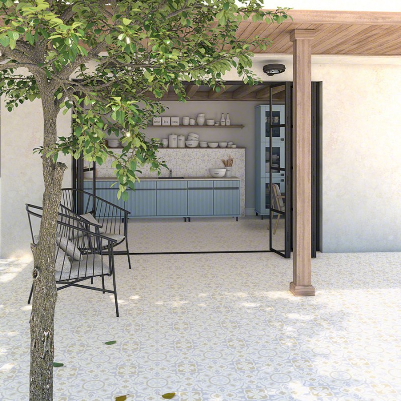 Carreaux ciment - carrelage effet carreaux ciment 20x20 cm azzurro