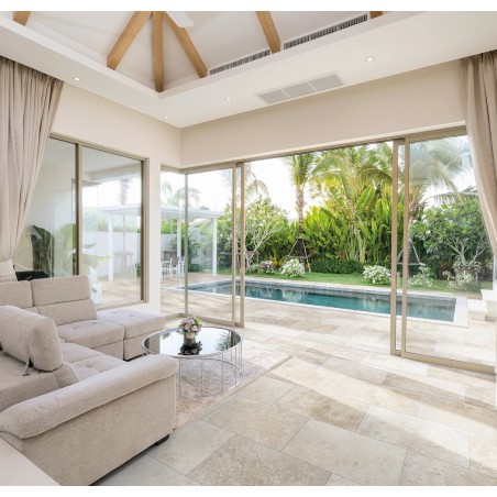 Carrelage travertin - Effet pierre - CARRELAGE imitation TRAVERTIN 40.2 cm x 60.4 cm TRAVERTINO