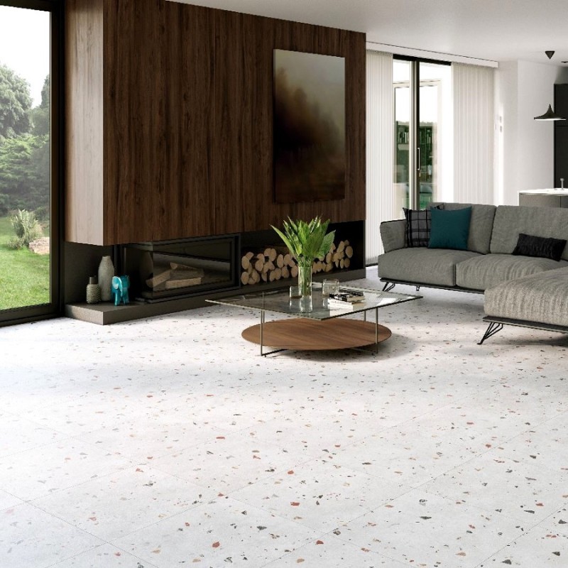 Terrazzo - carrelage terrazzo 66x66 cm VERONE white