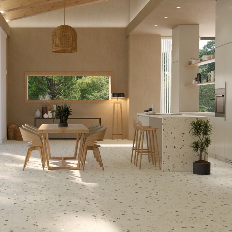 Terrazzo - carrelage terrazzo 66x66 cm verone marfil