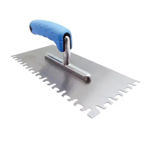 Peigne double encollage pour carrelage grand format