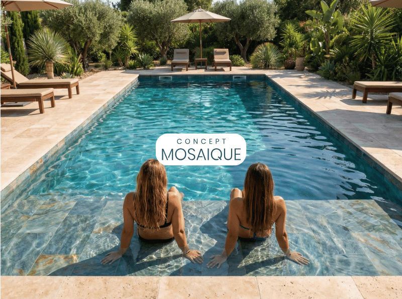 Plage immergée tendance piscine 2026