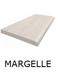 Margelle ARDESIA BONE 30x60x2 cm finition DEMI-LUNE antidérapante
