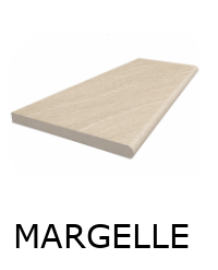 Margelle EDDYSTONE ARENA 30x60x2 cm finition DEMI-LUNE antidérapante