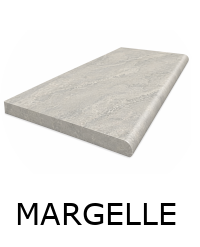 Margelle EREBOR GRIS 30x60x2 cm finition DEMI-LUNE antidérapante