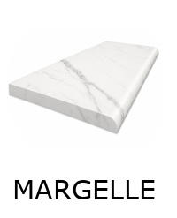 Margelle imitation marbre blanc ICE