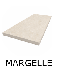 Margelle MONTPELLIER MARFIL 30x60x2 cm finition DEMI-LUNE antidérapante