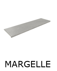 MARGELLE BURLINGTON GREY 33x120x3.2 cm Effet pierre antidérapante R11