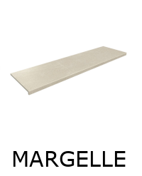 MARGELLE BURLINGTON IVORY 33x120x3.2 cm Effet pierre antidérapante R11