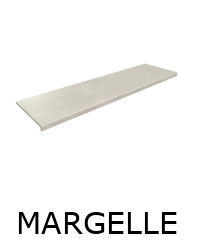 MARGELLE BURLINGTON PEARL 33x120x3.2 cm Effet pierre antidérapante R11