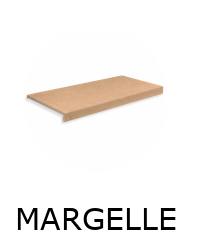 MARGELLE SAINT TROPEZ ROSSO 62,6x31,7x3,8cm antidérapante R11