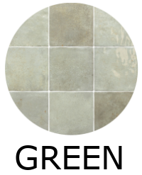 carrelage ALGARRA GREEN FIELD 10x10 cm effet zellige