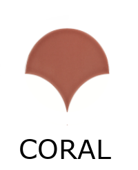 carrelage imitation zellige 15,5x17 cm CELESTE CORAL