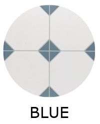 carrelage cabochon CHIC BLUE 33x33cm imitation carreaux ciment