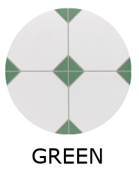 carrelage cabochon CHIC GREEN 33x33cm imitation carreaux ciment
