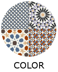 carrelage imitation carreau ciment 44x44 cm casablanca COLOR
