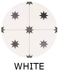 carrelage imitation carreaux ciment 44x44 cm ETOILE WHITE