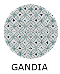 Carrelage Gandia 45x45 – Imitation carreaux de ciment vert et bleu