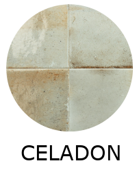 carrelage piscine GLOSS CELADON 15x15 cm effet zellige