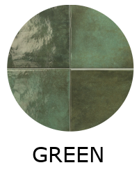 carrelage piscine GLOSS MOSS GREEN 15x15 cm effet zellige
