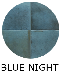 carrelage piscine GLOSS BLUE NIGHT 15x15 cm effet zellige