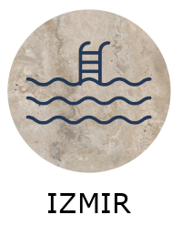 Carrelage travertin piscine Izmir 40x60 cm rectifié