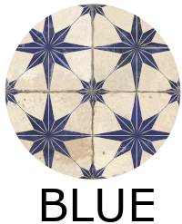 Carrelage carreaux de ciment FS STAR Blue LT 45x45 – Etoile bleue texturée