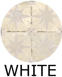 Carrelage carreaux de ciment FS STAR White LT 45x45 – Etoile blanche texturée